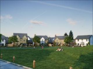 Artist's impression of street scene