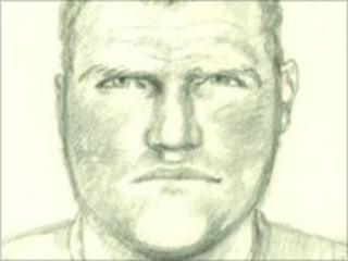 Artist's drawing of attacker
