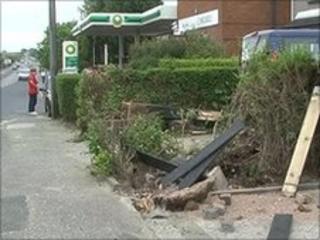 The accident happened on the Donaghadee Road in Bangor