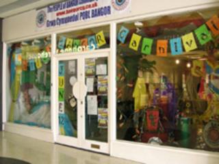 An empty shop has been taken over to publicise the Bangor carnival