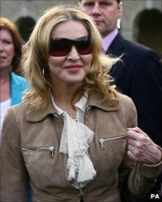Madonna at the school in Kent