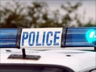 police lights on car