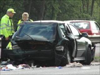 M4 crash scene
