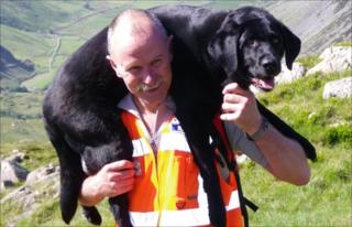 Andy Cornford takes his turn carrying Nero