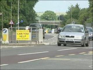 Scene of Patcham accident