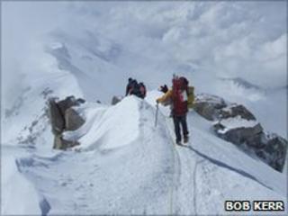 Climbers on Denali ascent. Pic: Bob Kerr