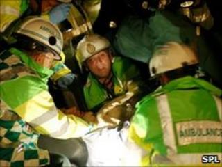 Emergency treatment after a road accident