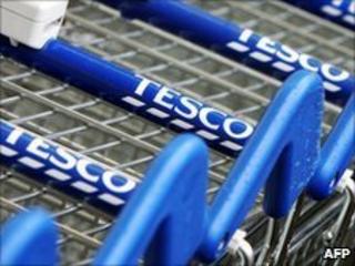 Tesco shopping trolleys