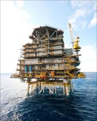Petrobras' Mexilhao gas rig in the Santos basin