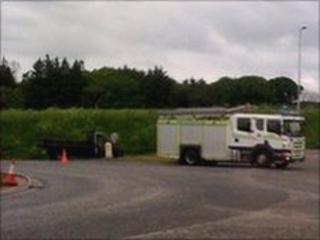 Fire service at scene of incident