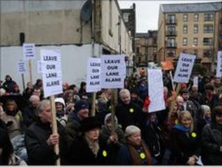 Protest at Otago Lane