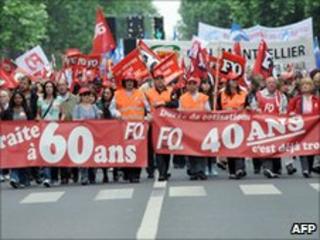 Protestors in Paris