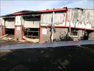 Thirty-three firefighters tackled the overnight blaze