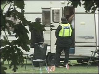 Travellers on the site last August