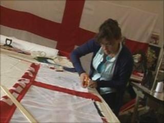 Worker at Flying Colours Flagmakers