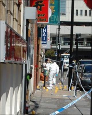 Scene of Chinatown stabbing