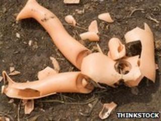 A smashed toy