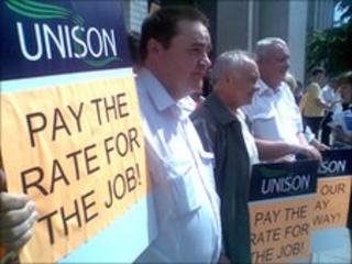 Protest at Aberdeen City Council