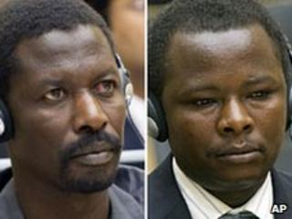 Saleh Mohammed Jerbo Jamus (l) and Abdallah Banda Abakaer Nourain (r)