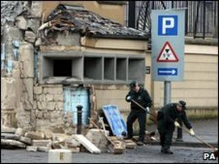 No-one was injured in the 250lb car bomb attack on the courthouse