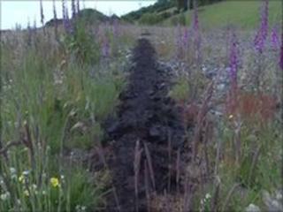 fuel spilling into field