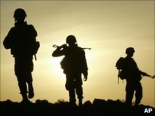 Soldiers near Thoppigala, north east of Colombo, in 2007
