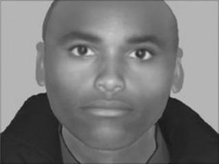 The e-fit of the suspect in the attack in south-west London