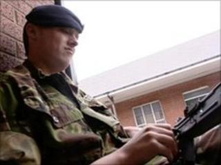 Soldier at Army base
