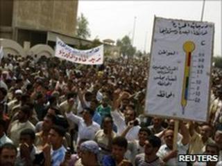 Demonstration against power cut in Basra, Iraq, 19 June