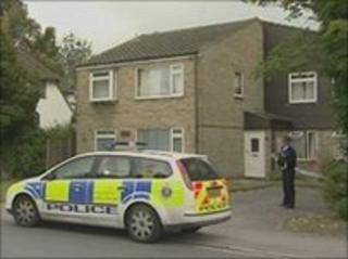 Police cordon at house in Galleywood Road, Chelmsford