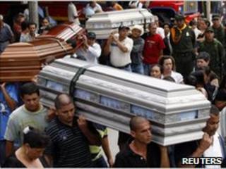 Procession of coffins in Amaga