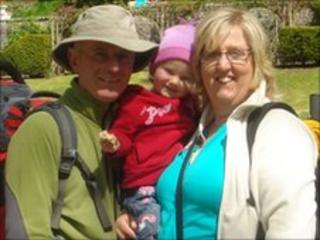 Mark and Lisa Collins with daughter Magdalen