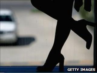 Prostitute waits for clients in Sydney (file photo)