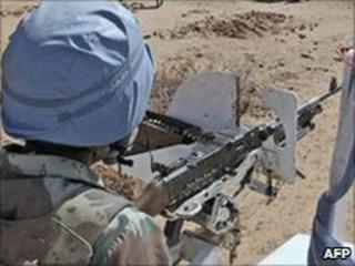 Peacekeepers in Darfur (file photo)