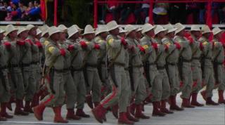 Military show in the Venezuelan capital Caracas