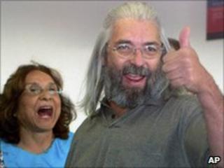 Gary Faulkner arrives in the US