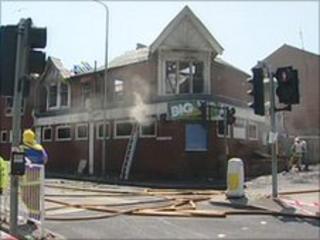 Destroyed Conservative club