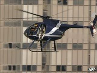 Blackwater personnel flying over Baghdad - 2006
