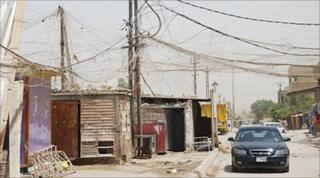 Street generators and crazy wiring in Baghdad