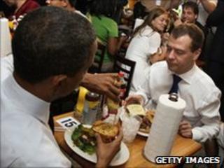 US President Barack Obama and Russian President Dmitry Medvedev