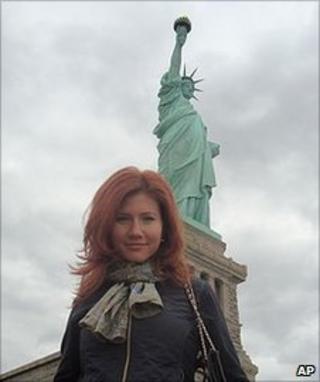 A photo said to be of suspect Anna Chapman on the Russian social networking website "Odnoklassniki", or Classmates