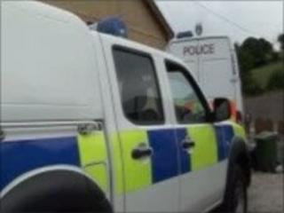 Police drugs raid in Pontardawe on 30 June 2009
