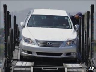 Lexus LS460 at dealership in Van Nuys, California