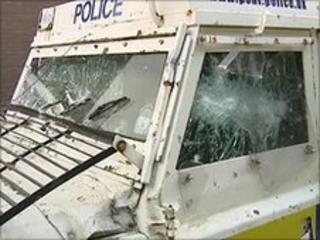 Damaged Land Rover