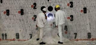 Testing in old mine