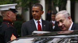 President Obama escorts Prime Minister Netanyahu to his car - Washington, 6 July 2010