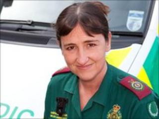 Paramedic Paula Jeffery who is based in Tenby