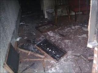 The office was attacked on Wednesday night