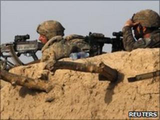 US soldiers in Arghandab District, north of Kandahar. File pic