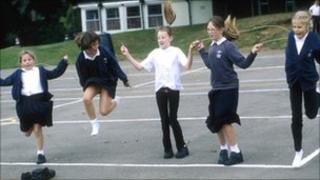 children in playground